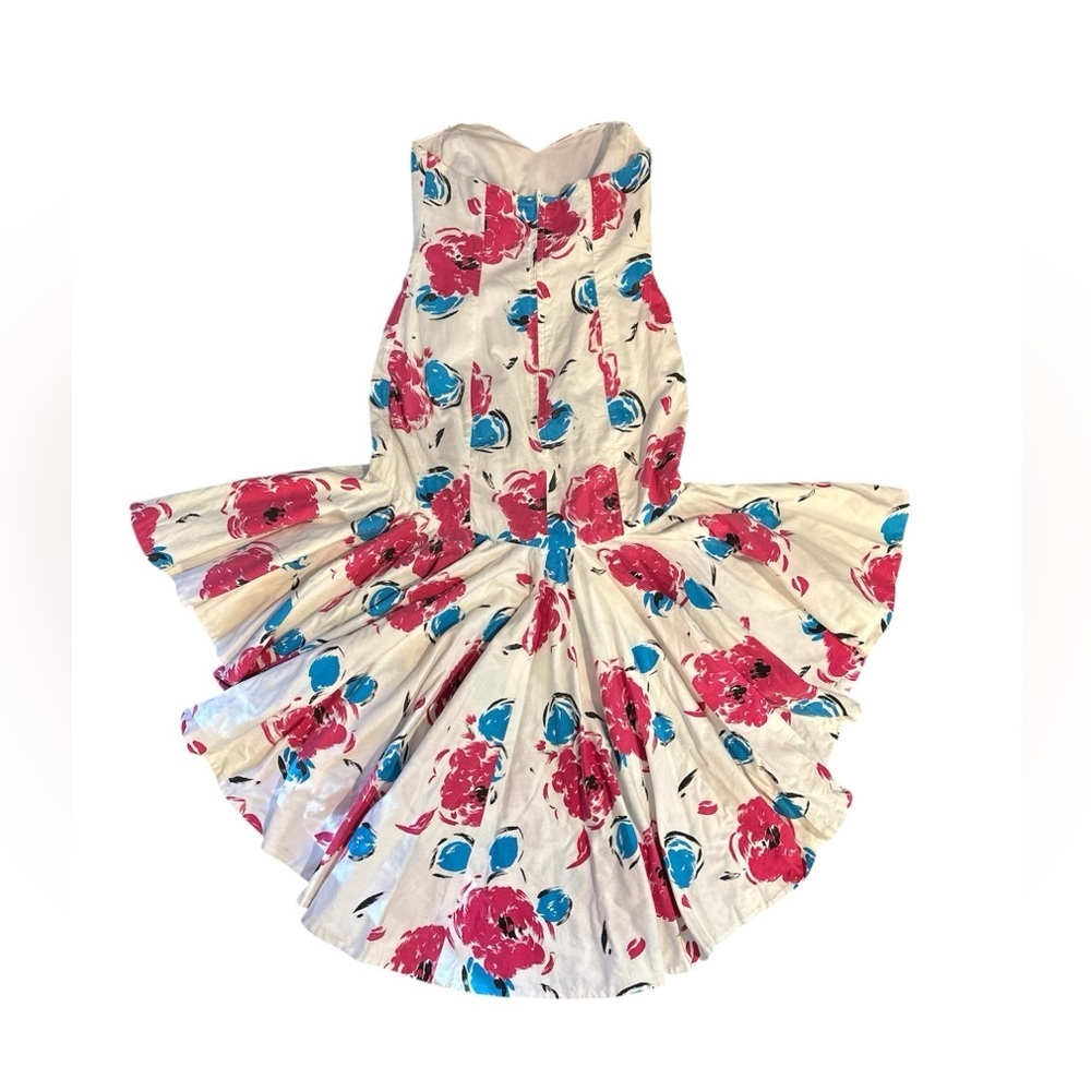 Vintage floral asymmetrical dress, small
